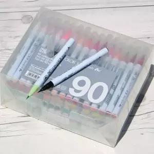 수채화 캘리그라피 붓 리얼 브러쉬 세트 90색 수채화용 붓 그림 도구