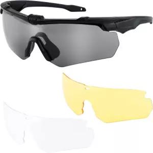 GGBuy 전술 사격 안경 안전 사냥용 라이딩 렌즈 랩어라운드 고충격 시력 보호