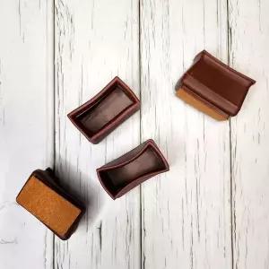 실리콘의자캡 직사각형 중형 진갈색 4P 1세트