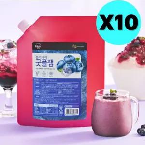 복음자리 블루베리 굿플잼 대용량 1kg X 10개 업소용