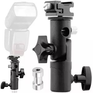 [셀러에이드]1/4 핫슈 브라켓 거치대 삼각대 헤드 스탠드 조명 우산 스트로보