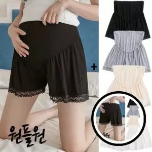 원플원 모달 하트레이스 복대형 임산부 속바지 부드러운 편안한 임산부용 레이스 디자인 다양한 색상 TLz04710