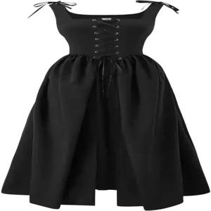 조절 가능한 끈과 주머니가 있는 여성 농민 오버드레스 할로윈을 위한 르네상스 코르셋 드레스 중세 축제