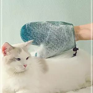 장갑 고양이 블루 털빗 털제거 마사지 브러쉬 IWF3E577