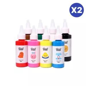 빌랑 유아 어린이 물감 색칠 미술 놀이 8색 세트 X2개