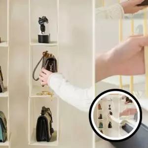 가방 수납 정리대 수납 정리대 신혼집 친구 선물 결혼 옷방 가방 보관 효율적인 수납 인테리어 공간 활용