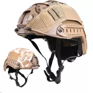 헤드셋이 장착된 TUMHUTS 전술 헬멧 커버가 조절 가능한 코스프레 군사 에어소프트 장비를 위한 Fcae