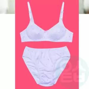 위블리 노와이어 주니어 2단계 A컵 브라팬티세트 여자주니어속옷 여성속옷세트
