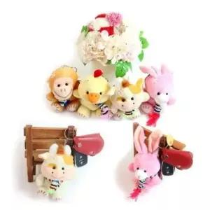 [문구] 동물인형 열쇠고리 키홀더_원숭이 4EA