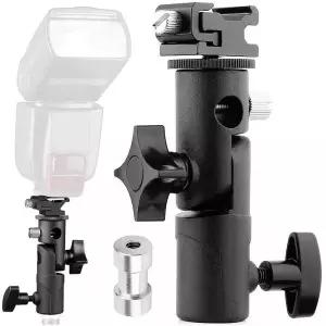 1/4 핫슈 브라켓 거치대 삼각대 헤드 스탠드 조명 우산 스트로보