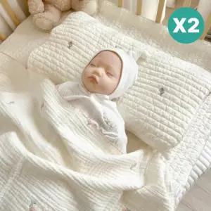 제이앤제나 신생아 역방쿠 머리 시트 패드 프렌치 X2