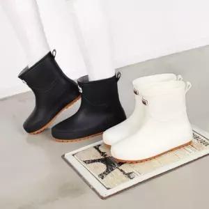 여자 장마철 필수 미끄럼방지 발목 숏 레인부츠