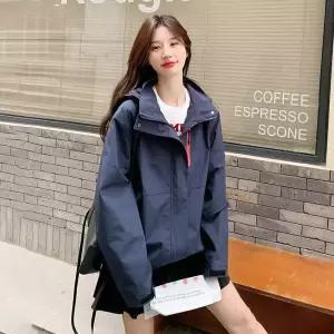 솔저스여사친 네이비 후드 반코트 춘추 예쁜 OPH3