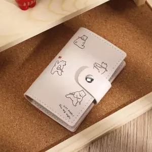 귀여운 동물 캐릭터 4종 카드 정리 수납 지갑 대용량