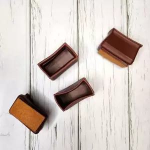 실리콘의자캡 직사각형 중형 진갈색 4P 1세트