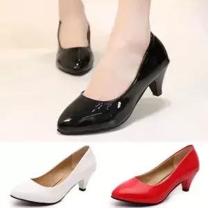 [라일리] Rly 웨지힐 미들힐 키높이 정장구두 펌프스 베이직 구