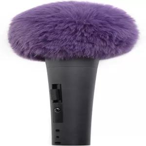 슈어 SM58 마이크 팝 필터용 LEFXMOHY 윈드스크린 퍼플 퍼리 머프 데드캣 커버