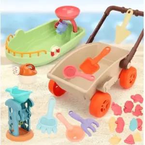 [브레인숲] 모래놀이 종합5종세트-오리 고래 공룡 배 웨건 다양한몰드 여름 학습교구