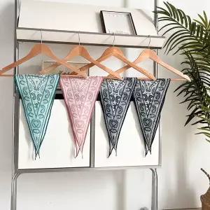 [골드스마일]여성 린넨 쁘띠 정장 미니 스카프 헤어 악세서리 감성스카프