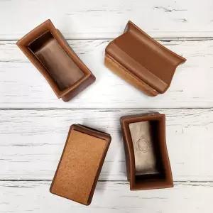 실리콘의자캡 직사각형 중형 갈색 4P 1세트