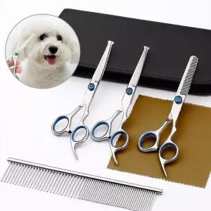 [골드스마일]강아지 미용가위 스텐 커브가위 셀프 숱가위 미용도구세트