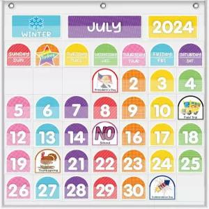 교실 포켓 차트 100장의 라미네이트 카드시즌 공휴일 45개의 있는 헤비 듀티 나일론 유치원 홈스쿨 및