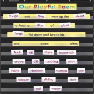 스콜라스틱 내구성 교실 포켓 차트 블랙 573277