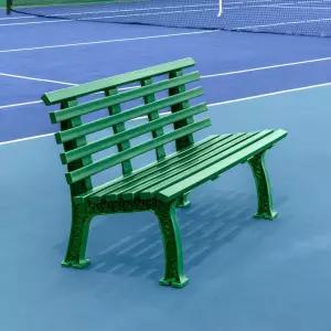 버몬트 테니스 코트 벤치 3인승 및 스탠다드 또는 백리스스탠다드 그린