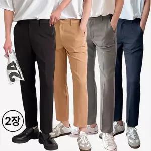 [아이에스이랩]남성 일자핏 사계절 스판 슬랙스 9부 10부 5SL019