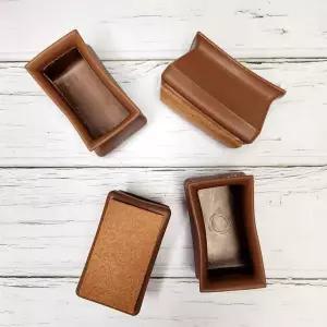 [골드스마일]실리콘의자캡 직사각형 중형 갈색 4P 1세트