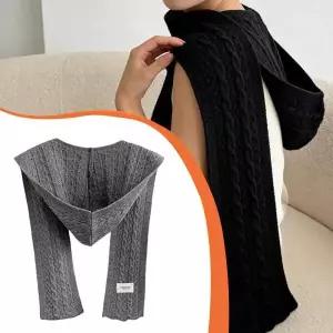 [콩심팥심]봄 여름 여성 니트 후드 케이프 머플러 숄 GB-1007065