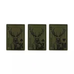 캠핑용 와펜 패치 3p 포인트 배낭 가방 의류 장식 꾸미기 카키