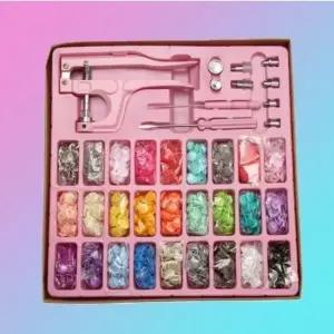 티 단추 기구 세트 T 단추 달기 펀칭기 부자재 펀칭기 달기 세트