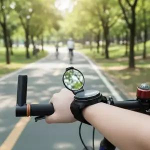 자전거 손목형 백미러 밴드 360도 회전 시야 확보 로드 MTB 후방 거울