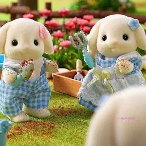 실바니안 패밀리 꽃가꾸기 플로라토끼 인형 남매의 장난감 피규어wxy647