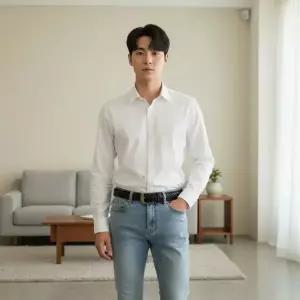 남성 꽈배기 골드 고리 벨트 캐주얼 정장 허리띠 바지 혁대 남자 끈