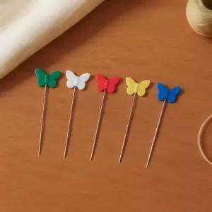 시침핀 납작 납작수예용핀세트 미싱공방 손뜨게 나비 납작시침핀세트 수예용핀 100개