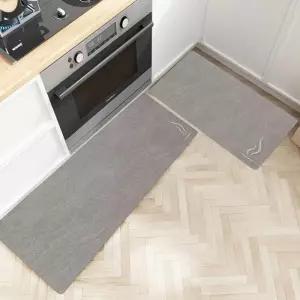 (그레이) 발매트 주방발매트 규조토 소프트 빠른건조 주방매트 2종(라인A)