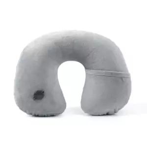 에어 목쿠션 여행 목베개 휴대용목베개 그레이 굿웰 휴대용목쿠션 휴대용 장거리