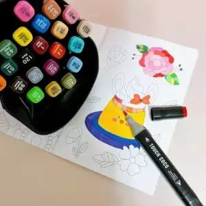 학교 마카펜 웹툰 수업 스케치북 미술 마카 그림 24컬러