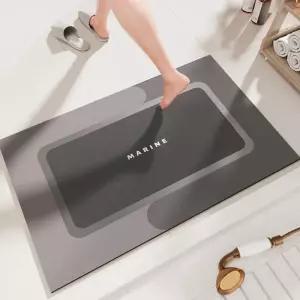 주방매트 2종세트(다크그레이) 규조토 폭신한 주방발매트 소프트 발매트