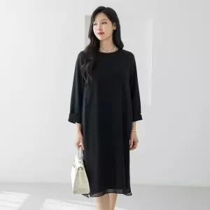 엄마옷 마담4060 [클래씨마담]진주쉬폰이중 여성 데일리 원피스 -ROP2603004-