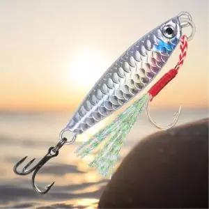 [오너클랜]레인보우 지그 낚시바늘 메탈지그 반짝 6p 루어세트 케이스 15g 축광