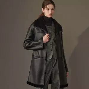 리오벨 [최초가 199,000원] 호주산 양모 100% 무스탕 하프 롱 코트 548443