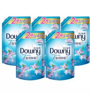 다우니 고농축 섬유유연제 레몬그라스와 라일락 1.6L 리필용 5개