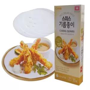 이지앤182 스위스 기름종이 24cm 30매 튀김종이