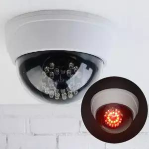CCTV 모형 카메라 돔형 가짜 감시 카메라 화이트