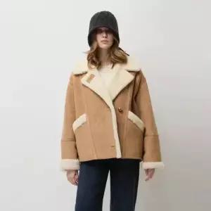 시슬리 하이넥 오버핏 인조 스웨이드 무스탕 SALE81561 1015202