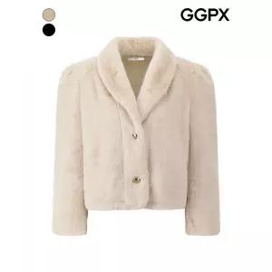 GGPX숄카라 투 버튼 퍼 자켓 GQ1JK002F2338075