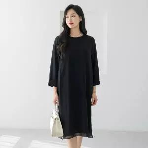 [마담4060]엄마옷 마담4060 [클래씨마담]진주쉬폰이중 여성 데일리 원피스 -ROP2603004-..